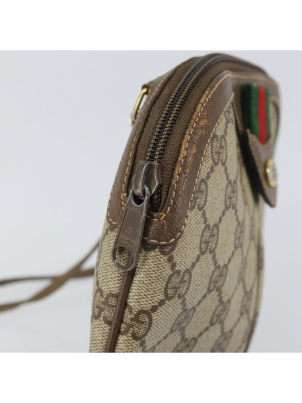 Authentic GUCCI GG Supreme Web Sherry Line Bag PVC Beige Gold 004 02 047 - Picture 16 of 16